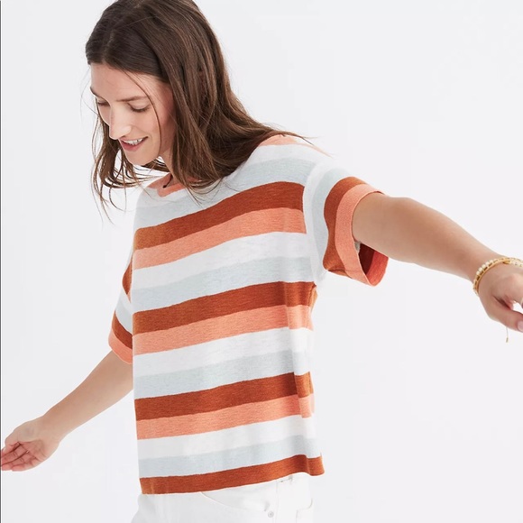 Madewell Tops - Madewell Boxy Sweater Tee in Maggie Stripe Small